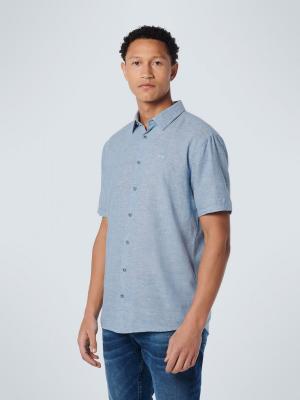Leinenhemd mit atmungsaktiven Stoff | Shirt Short Sleeve 2 Colour Melange With Linen