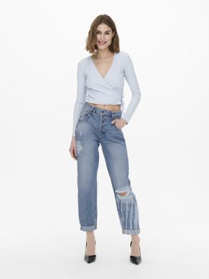 Carrot Fit Jeans- High Waist | ONLTROY LIFE HW CARROT FOLD ANK DNM