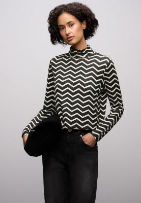 printed basic roll neck shirt