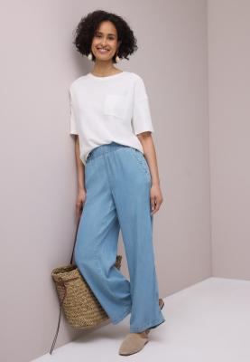 Washed Wide Leg HW Flap Detail