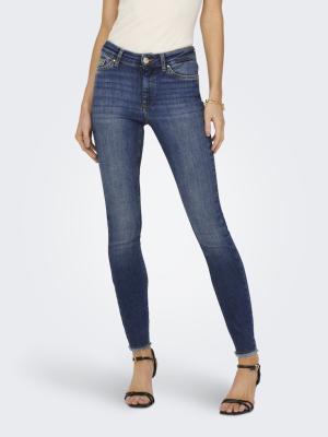 Knöchellange Skinny Jeans | ONLBLUSH MID SK ANK RAW DNM REA194