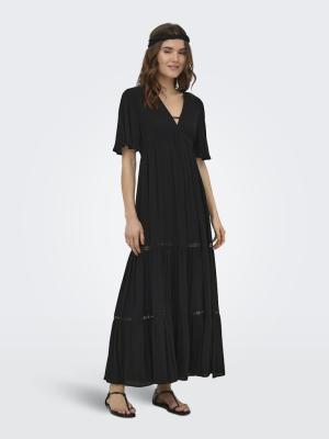 ONLMYA CHIARA S/S LONG V DRESS WVN