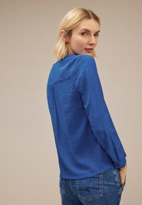 Tunikabluse | Solid Splitneck blouse w tie d