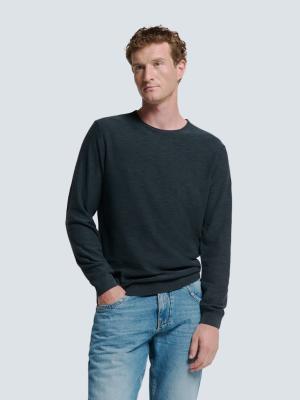 Timeless Basics Crew Sweater | Pullover Crewneck Garment Dyed + Stone Washed