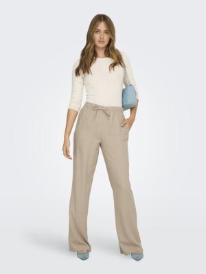 ONLGOA MW LINEN BL PULL-UP PANT CC