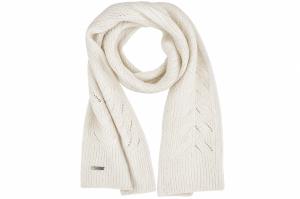 Damen Strick Schal mit Zopfmuster in 100% Merinowolle
