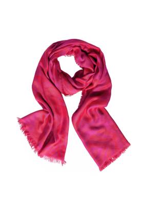 Stilvoller Print Long Schal | Pink Jacquard Long
