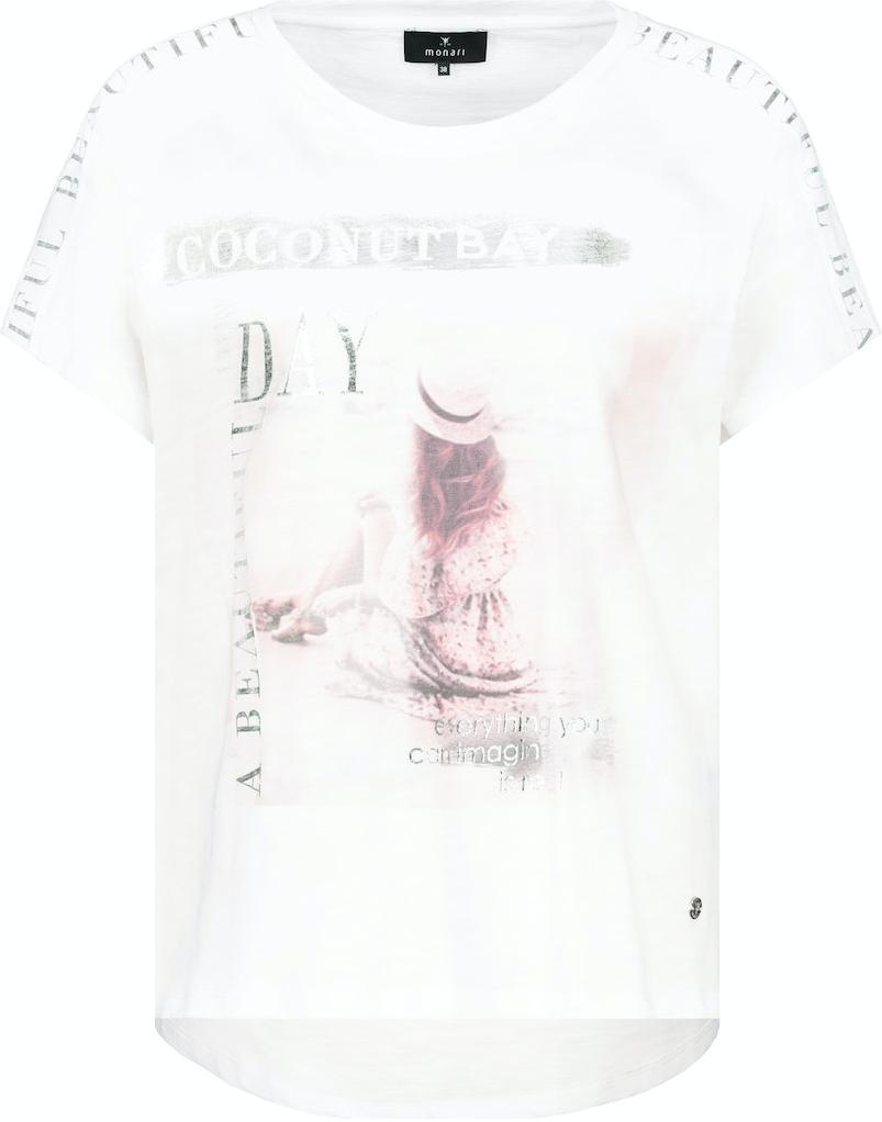 Monari Shirt mit | Rühle • • • Kurzarm Damen Shirts T-Shirt Online-Shop × Fotoprint INDIGO