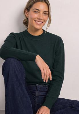 turtle puffy sleeve sweater