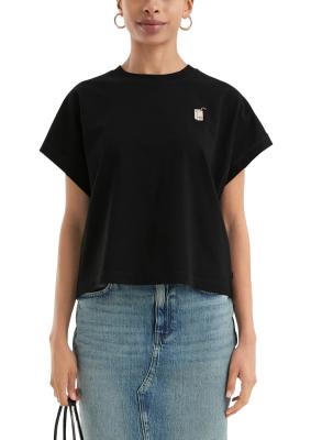 Lässiges Baumwollshirt mit cooler Stickerei