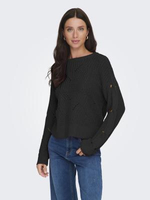 ONLJASMIN LS STRUCTURE O-NECK CC KN