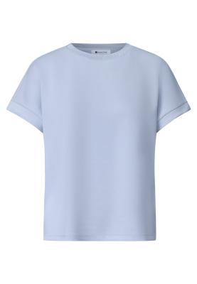 silk look shirt w.shiny collar