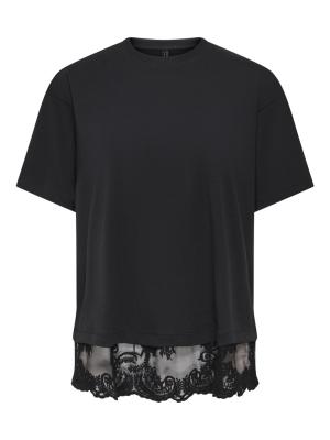 ONLVIVVI S/S LACE BOTTOM TOP JRS NO