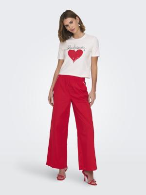 Basic T-Shirt | ONLVALLIE LIFE S/S LOVE TOP BOX JRS