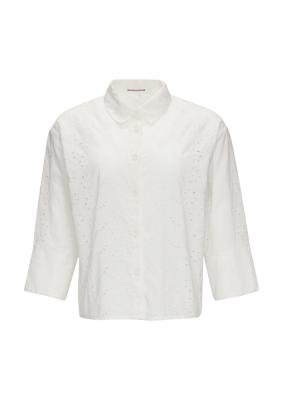 Oversize-Bluse aus Broderie Anglaise