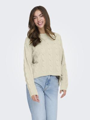 ONLJEANETT LIFE LS CABLE O-NECK CC