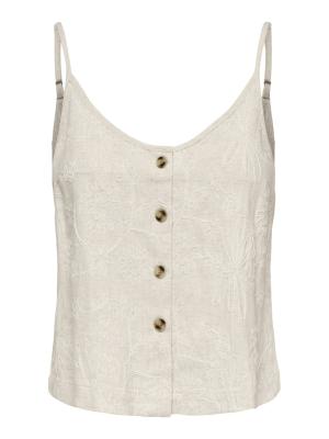 ONLSIESTA LINEN BL EMB SINGLET PNT