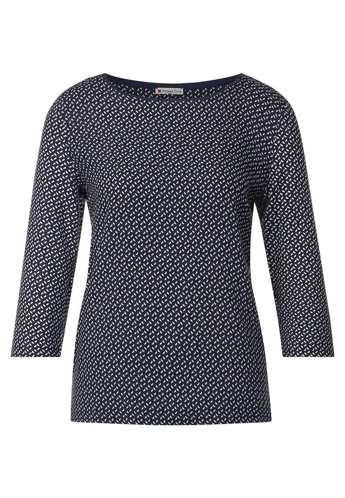StreetOne Feminines Damenshirt | minimal printed Style Evi • Damen T-Shirt  3/4 Arm • Shirts • Rühle × INDIGO Online-Shop