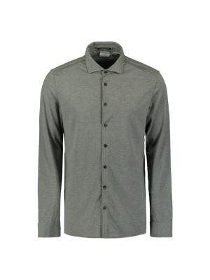 Modernes Herrenhemd mit Struktur – gepflegter Look mit Komfort | Shirt Jersey Melange Stretch