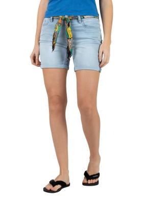 Jeans Shorts mit Tuchgürtel von TIMEZON | One length WomenRegular AlexaTZ Short