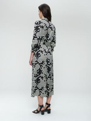 Julia Kleid aus glänzenden Viskosestoff | Julia print shine viscose dress