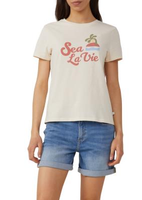 Baumwollshirt mit Frontprint