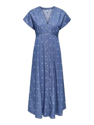 ONLNOVA AZURE LONG DRESS WVN