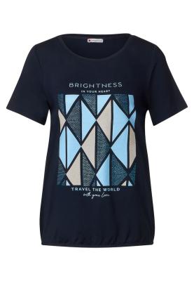 Feminines Damen T-Shirt | glitter rhombus partprint shir