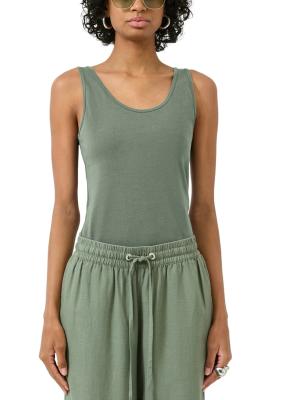 Ärmelloses Tanktop aus weichem Baumwolljersey
