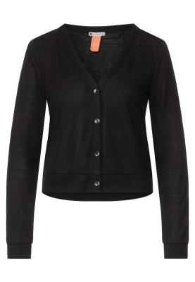 Kurze Strickjacke | LTD QR linen look short jacket