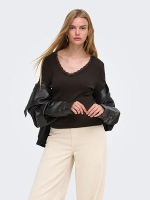 ONLSARA SHARAI L/S V-NECK TOP JRS N
