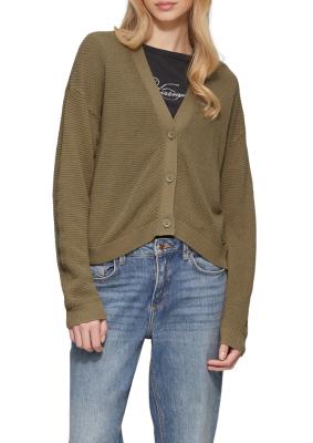Strickjacke mit Strukturmuster