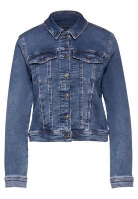 Damenjacke im Jeans-Look | QR-Knit Jacket,mid blue