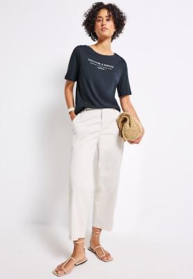 basic wording print shirt