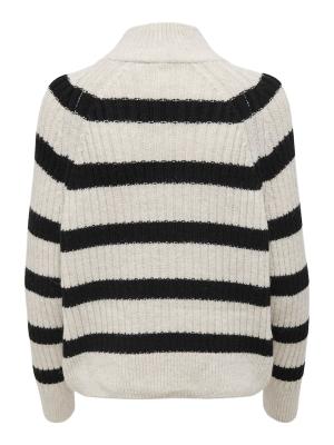 Strickpullover mit Reißverschluss | ONLLEISE FREYA LS ZIP HIGH NECK KNT