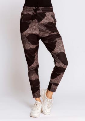 Jogger Pants FABIA in Aubergine Camouflage