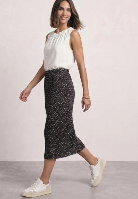 Mesh Plissee skirt_AOP