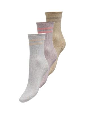 Socken | ONLSILLE STRIPE LUREX SOCKS 3-PACK