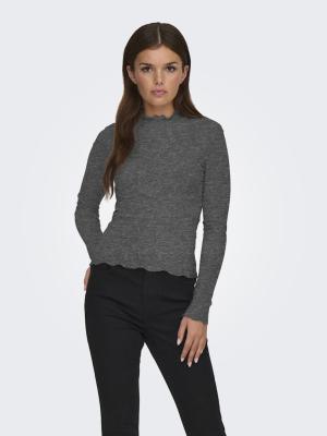 Stylishes Basic-Top für jeden Anlass | ONLSILLIE L/S LETTUCE TOP BOX JRS