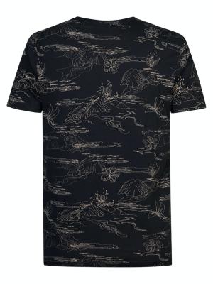 Herren T-Shirt mit Rundhalsausschnitt und grafischem Allover-Print | Men T-Shirt SS AOP