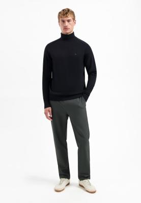 Melange-Rollkragenpullover