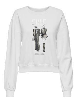 ONLEMILY L/S DENIM PRINT O-NECK SWT