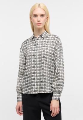 ETERNA Bluse – Minimal Chic im monochromen Print