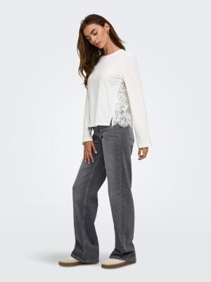 ONLLANIA L/S LACE TOP CS JRS