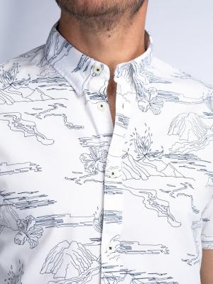 Hemd mit Allover-Muster | Men Shirt Short Sleeve AOP