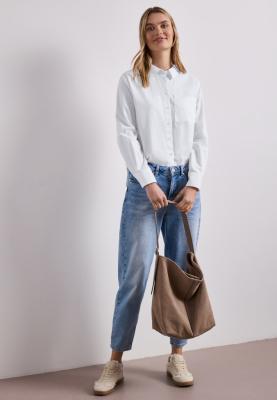 QR Cotton shirtcollar blouse w