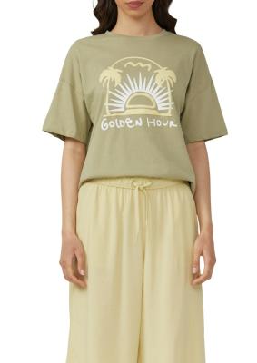 Baumwollshirt mit Frontprint