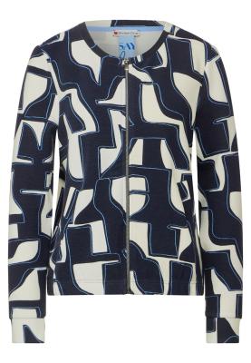 Shirtjacke | printed structure jacket w.zip