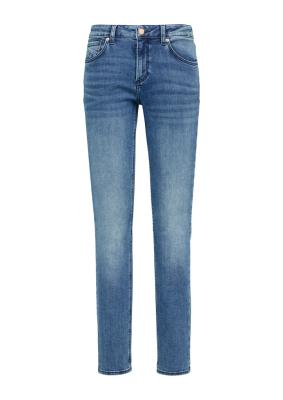 Schlanke Mid-Rise-Jeans mit Slim Leg