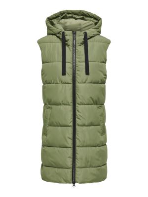 Steppweste mit Kapuze in Grün | ONLCLAIR PUFFER HOOD WAISTCOAT OTW